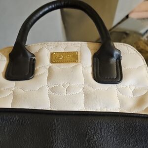 Betsey Johnson Black and Cream Crossbody Bag